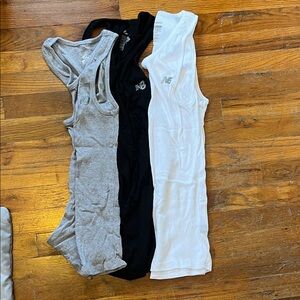 New Balance Gray, Black, and White Tank Tops